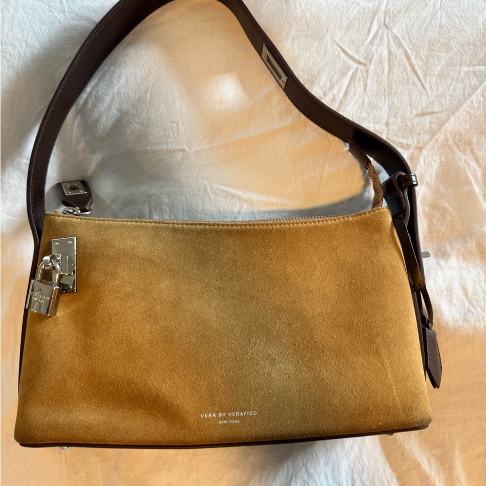 Silver Suede Hobo Bag - Verafied NYC